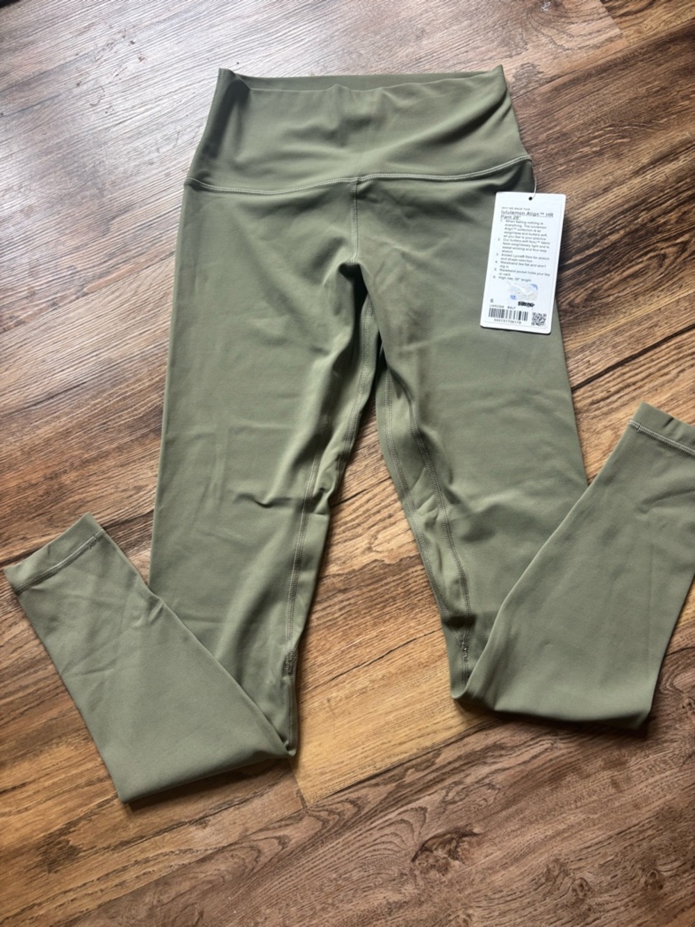 lululemon athletica Olive Green High-Rise Leggings with Wide Waistband